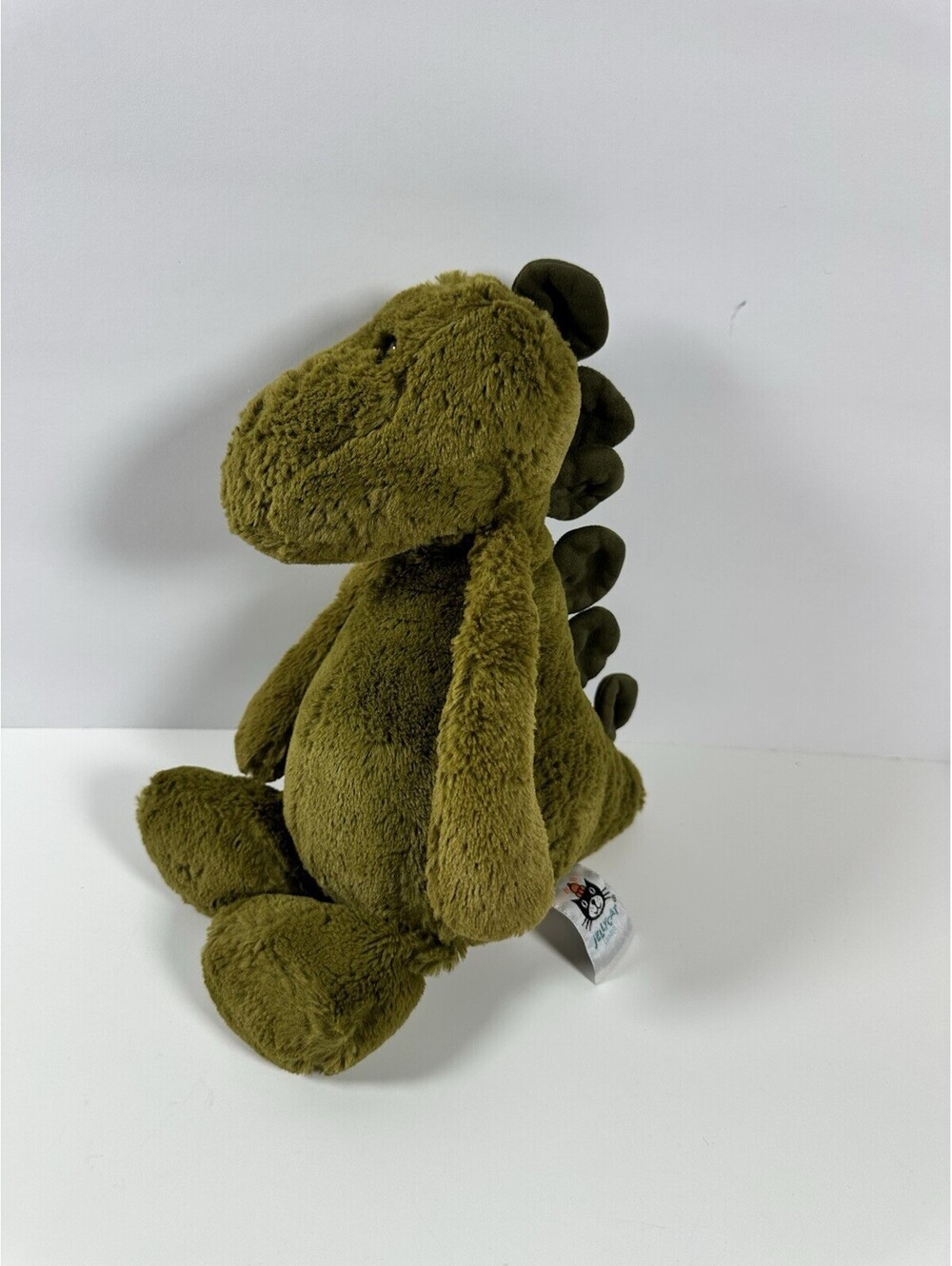 Jellycat Bashful Dino Olive Green Stuffed Dinosaur Plush